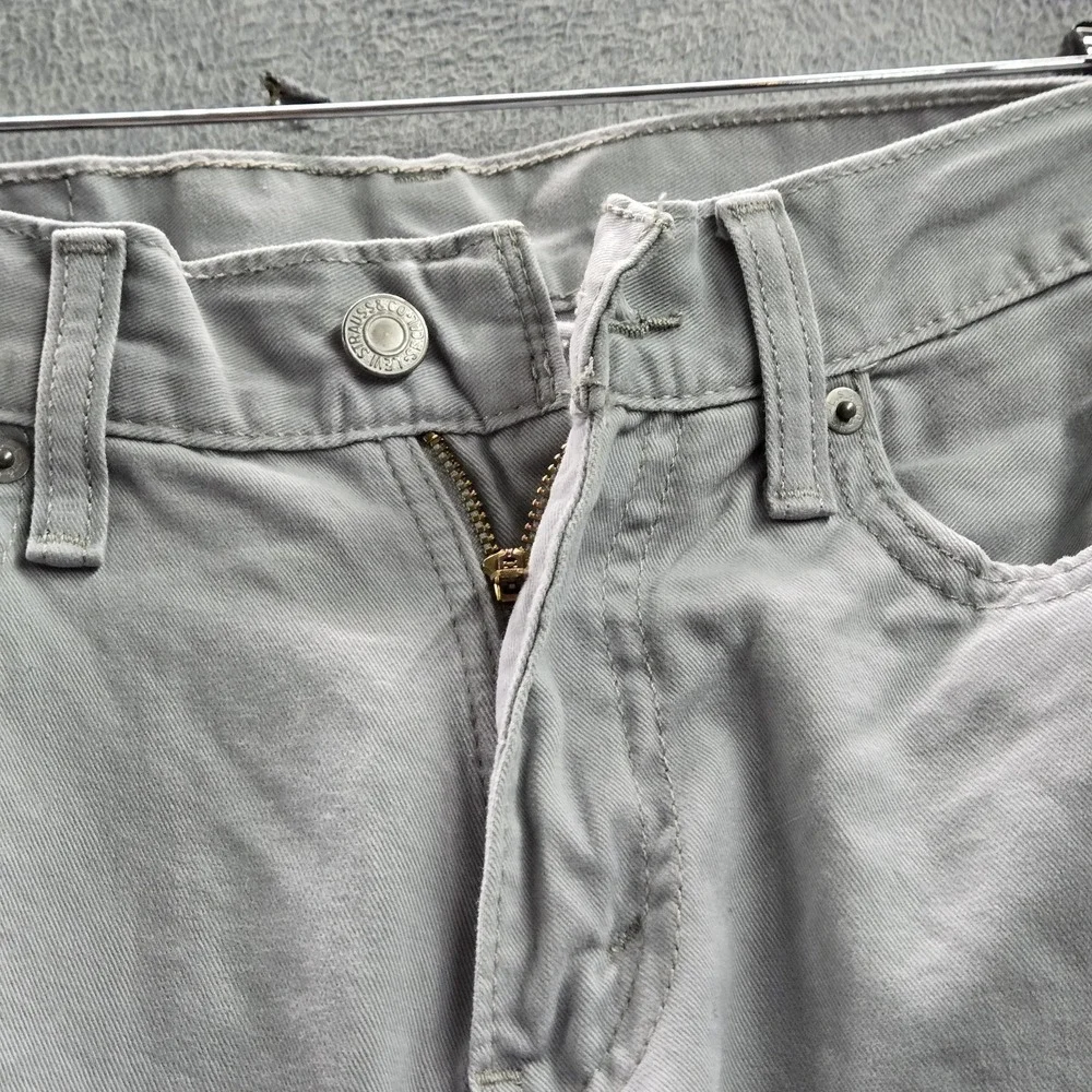 Levi's 514 Men Pants 31X32 Gray Straight Fit Button Zipper Twill 29